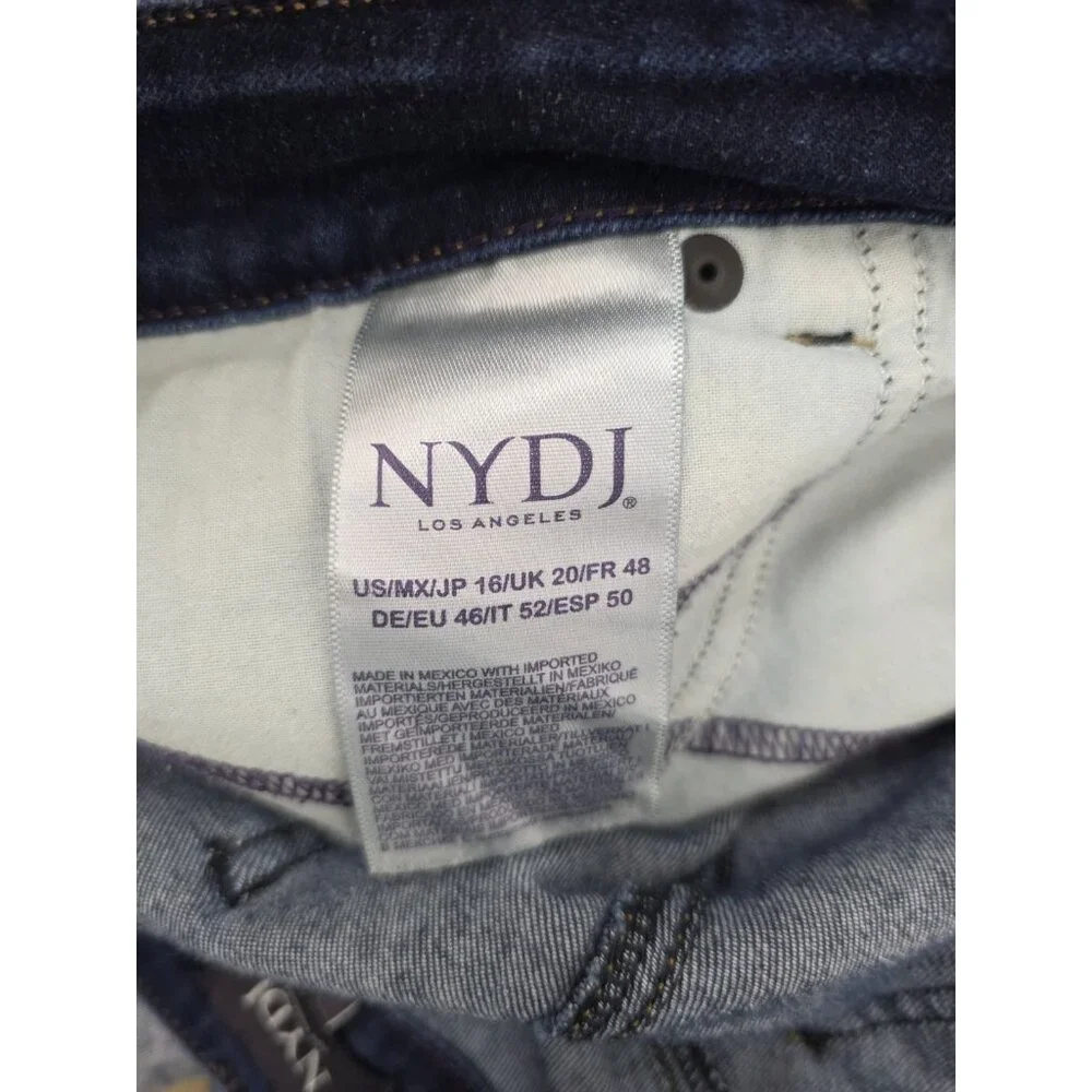 NYDJ Not Your Daughters Jeans Women's Size 16 Blue Alina Ankle Denim Jean Pants